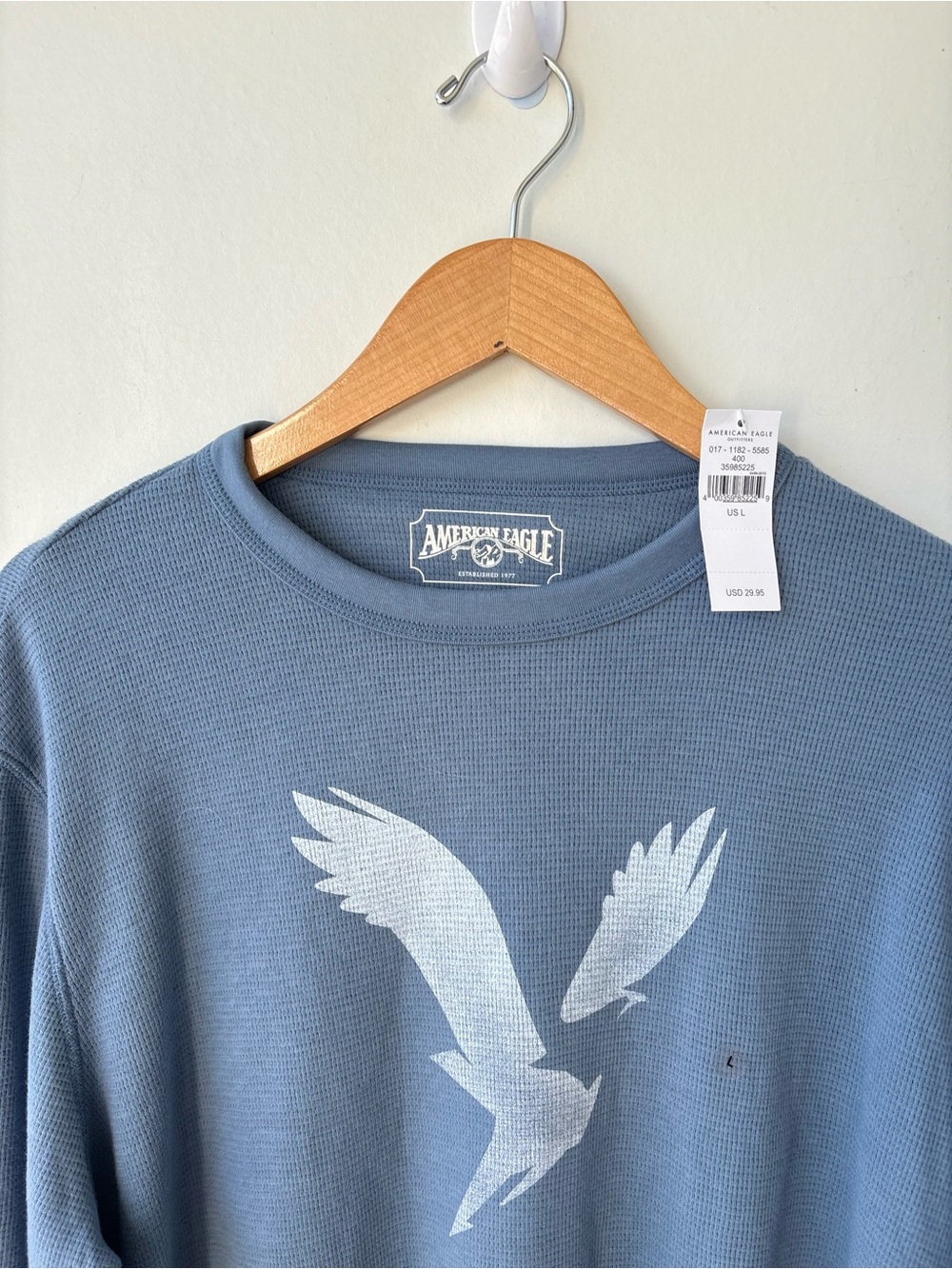 American Eagle Long Sleeve Super Soft Waffle Knit Large NWT - Picture 3 of 4